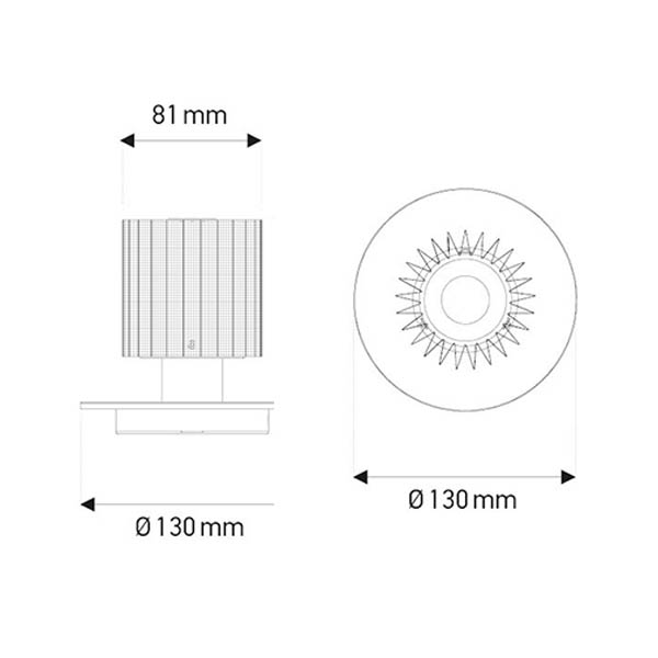 DCW - In the sun table - cordless - Oro