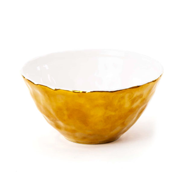 SELETTI - Fingers Porcelain Gold Bowl - Coppetta - Oro