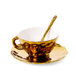 SELETTI – Tea Cup – Tazza e piattino – Oro