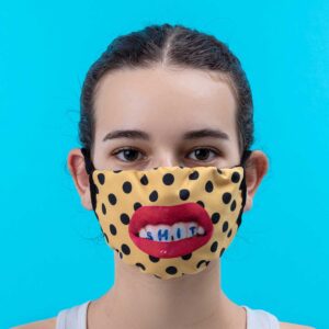 SELETTI- Facemask TEETH Pois  Size S/M