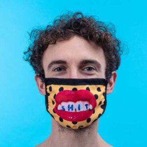 SELETTI- Facemask TEETH Pois  Size M/L