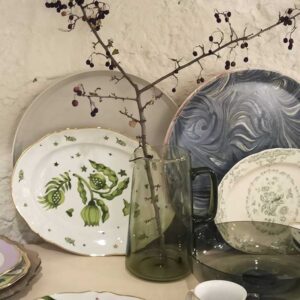 BITOSSI – Fiori verdi – piatto vassoio ovale