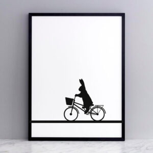 HAM – City Bike Rabbit – Coniglio in bicicletta 30 x 40