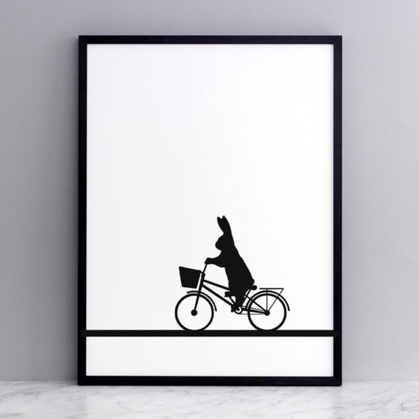 HAM - City Bike Rabbit - Coniglio in bicicletta 30 x 40
