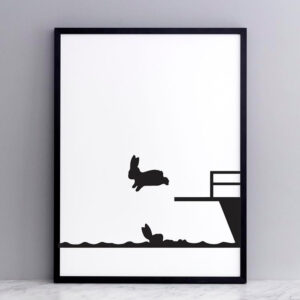HAM – Diving Rabbit – Coniglio 30 x 40