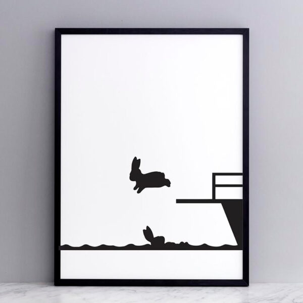 HAM - Diving Rabbit - Coniglio 30 x 40
