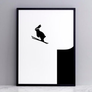 HAM – Ski jumping – Coniglio sciatore 30 x 40