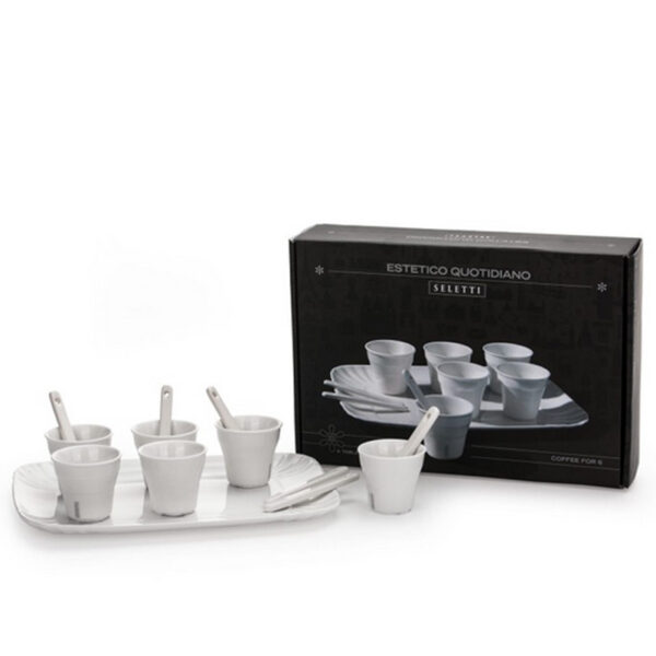 SELETTI- Coffee set 6 Tazzine con vassoio