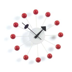 Ball Clock- Orologio rosso –  VITRA
