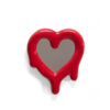 SELETTI - Specchio Cornice "Melted Heart Red" - Rosso