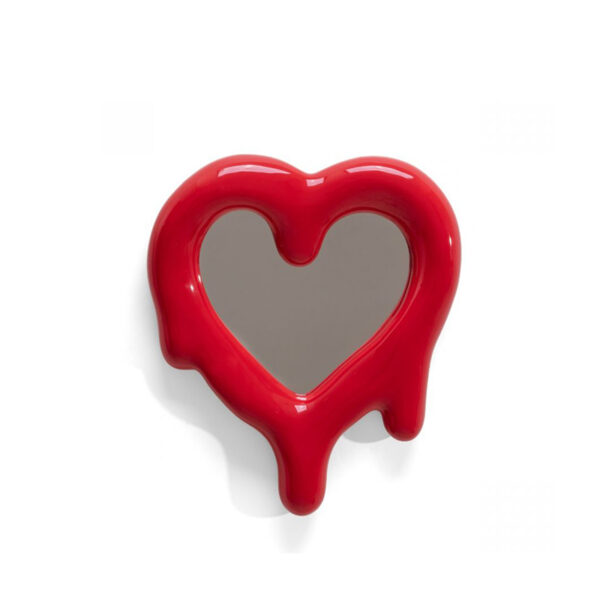 SELETTI - Specchio Cornice "Melted Heart Red" - Rosso