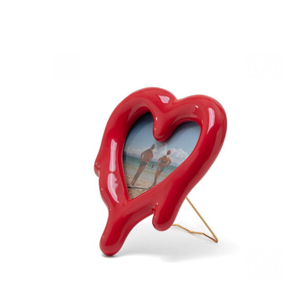 SELETTI - Specchio Cornice "Melted Heart Red" - Rosso