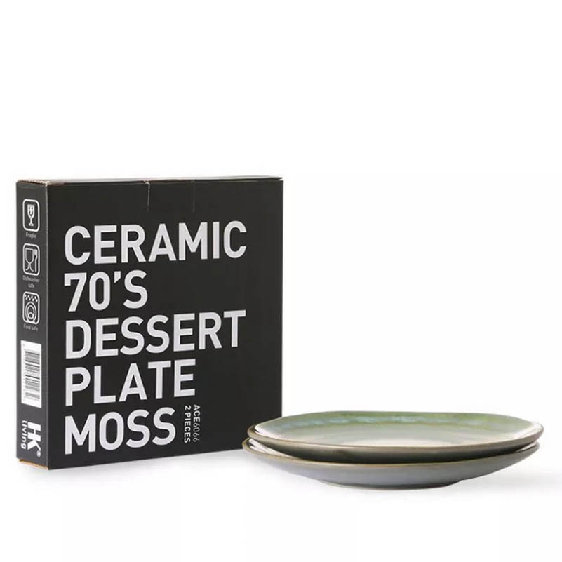 Piatti dolce 70’s Ceramic Dessert set 2 piatti  – HK Living