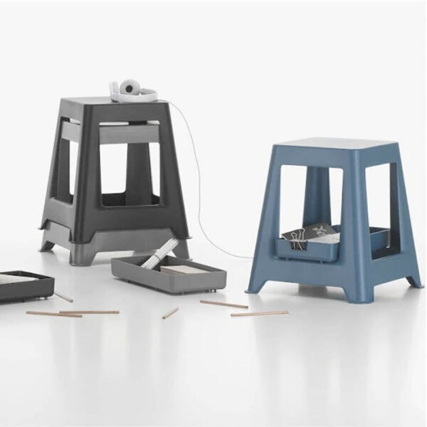 Sgabello Chap sea Blue RE - VITRA