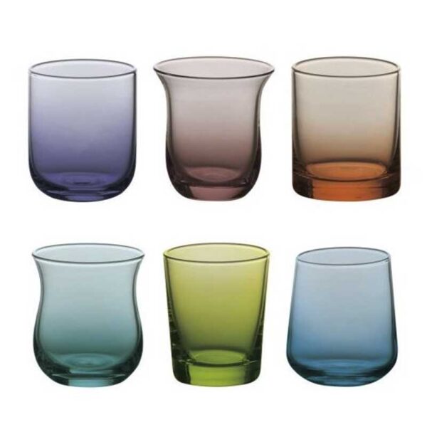 Bitossi Home - Set 6 Bicchieri acqua - Blu Verde Forme Assortite