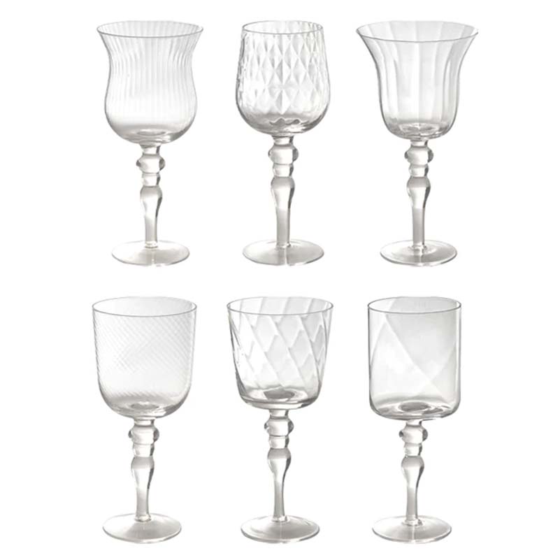 Bitossi Home – Set 6 Calici vetro Texture