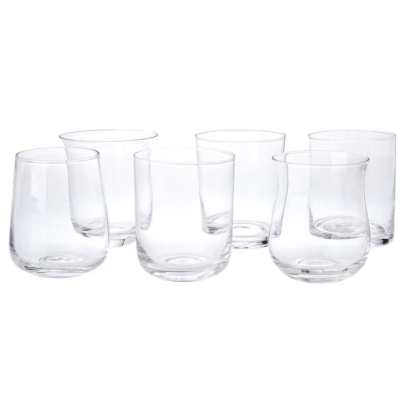 Bitossi Home – Set 6 Bicchieri acqua – Trasparenti Forme Assortite