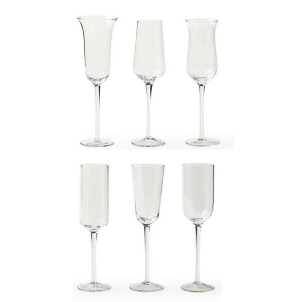 Bitossi Home - Set 6 Flute trasparenti forme assortite