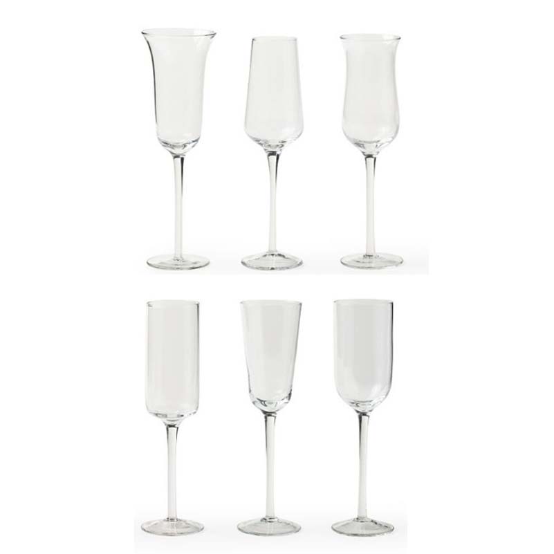 Bitossi Home – Set 6 Flute trasparenti forme assortite