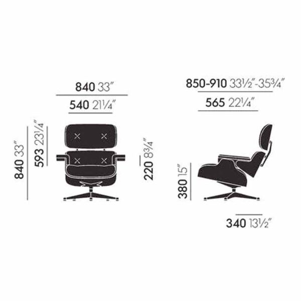 Longe Chair Ottoman Limited Edition 2023/24 - VITRA